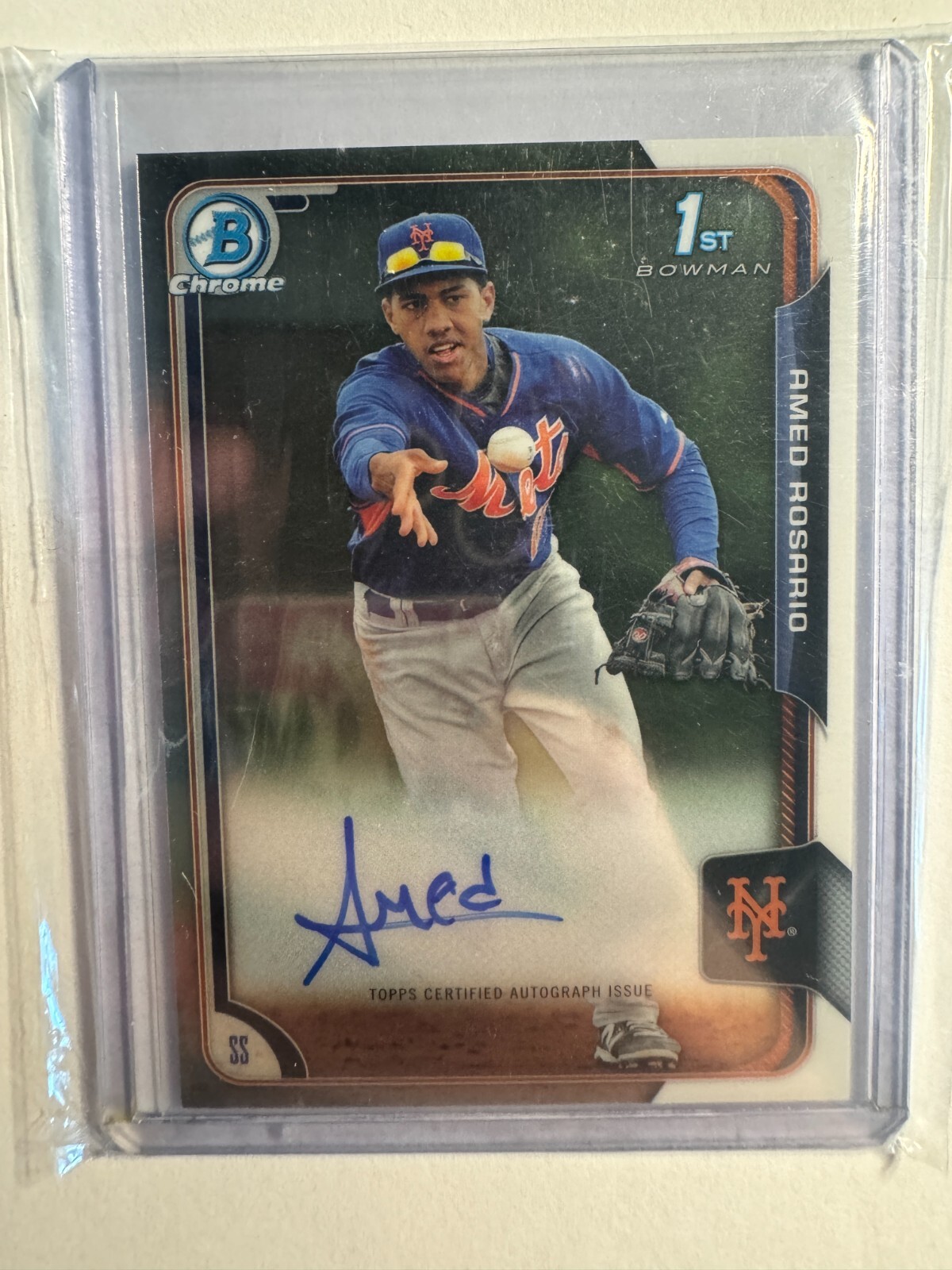 K227,240 - 2015 Bowman Chrome Prospect Autographs #BCAPAMR Amed Rosario Auto