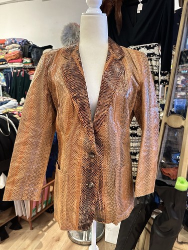 Marshall Rousso Snakeskin Leather Blazer