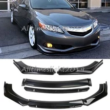 For Acura ILX 2013-2022 Front Bumper Lip Spoiler Splitter Body Kit Glossy Black