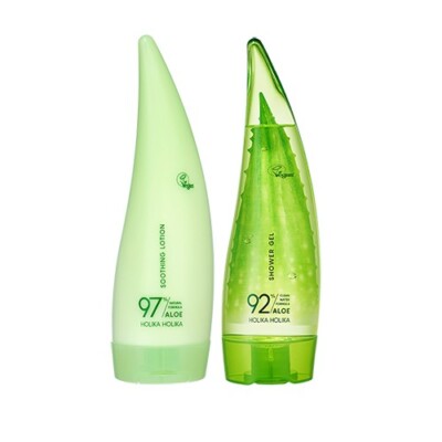 [HOLIKA HOLIKA] Aloe Body Care (Shower Gel + Lotion ) Korean cosmetics
