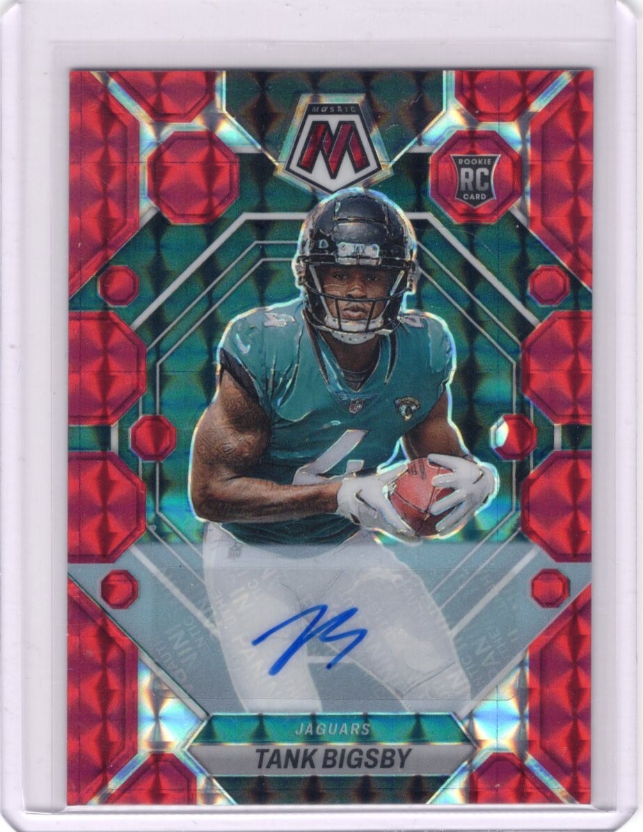 2023 Panini Mosaic Rookies Red Prizm /199 Tank Bigsby Rookie Auto RC #364