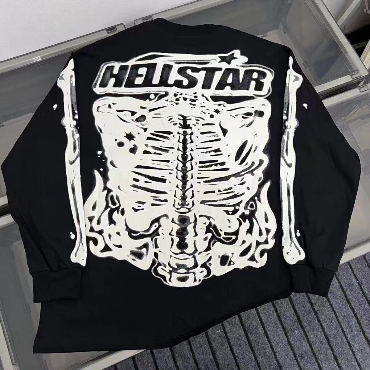 Hellstar Airbrushed star Bones Longsleep Skull Unisex Long Hellstar Airbrushed star Bones Longsleep Skull Unisex Long
