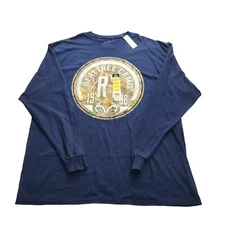 Realtree Camo RT 1986 Men's Size 2XL Long Sleeve Blue 100% Cotton T-Shirt