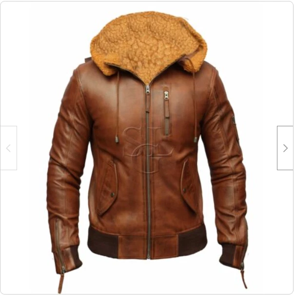 Brown RAF Aviator Men's B3 Sheepskin Real Shearling Leather Flight Bomber Jacket