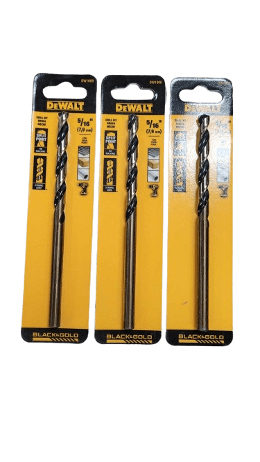 3-PACK DeWalt DW1609 Black Oxide Drill Bit 5/16"