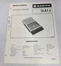 Sanyo SLIM 4 Service Manual Slim Cassette Recorder
