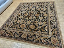 8x10 KARASTAN ANTIQUE LEGENDS AGRA BLACK 2200-201 100 WOOL RUG EXCELLENT