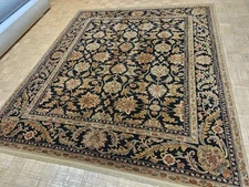 8x10 KARASTAN ANTIQUE LEGENDS AGRA BLACK 2200-201  100% WOOL RUG EXCELLENT