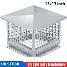 13x13inch Chimney Cap Stainless Steel Chimney Cover for Fireplace Vent Pipes