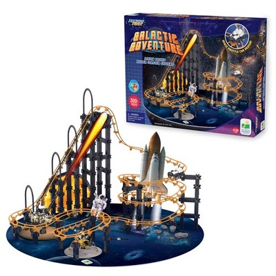Techno Trax Galactic Adventure   300 + Pc Motorized Roller Coaster Set - New!!
