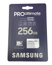 New|Free 🚚 | Samsung - Pro Ultimate and Adapter 256GB microSDXC Memory Card