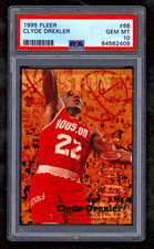 1995 Fleer NBA Basketball 66 Clyde Drexler PSA 10 1ST & ONLY CHAMPIONSHIP SEASON
