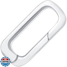 HINZIC Sterling Silver Oval Clasp, Tiny Necklace Shortener Enhanc