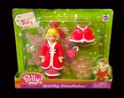 2005 Mattel Polly Pockets Sparkly Snowflakes Polly with Christmas Ornament