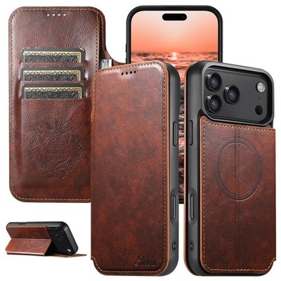 For iPhone 17 Air 17 ProMax 16 Pro Max 15 14 13 Phone Case Leather Card Holder