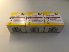 300 Free Style  Lite Blood Glucose Test Strips (Three Boxes x 100Ct) 300 Count