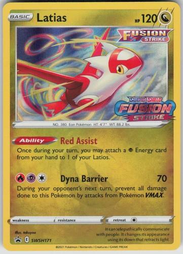 Pokemon Latias (Prerelease) SWSH171 SWSH: Sword & Shield Promo... Holofoil P NM