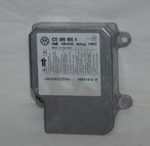 Airbagsteuergerät VW Polo 9N Airbag Steuergerät Modul SME 5WK43125 1C0909605K