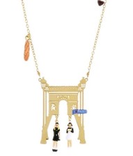 Collana con ciondolo Les Nereides N2 Paris. Tono oro. Prezzo consigliato £85. Nuovo con etichette. 