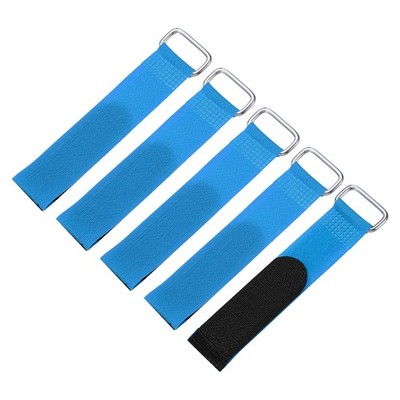 5Pcs Battery Tie Down Straps 0.8x6'' Nylon Hold Down Hook Loop Straps, Blue