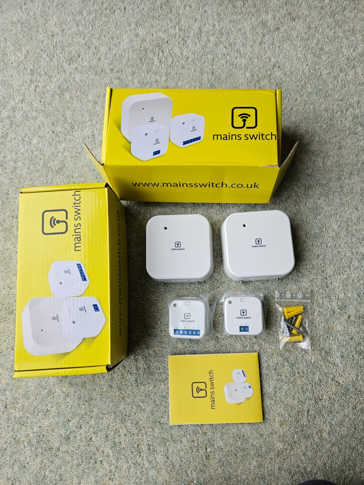 Mains Switch RF Solution Wireless Pump Overrun Switch X 2