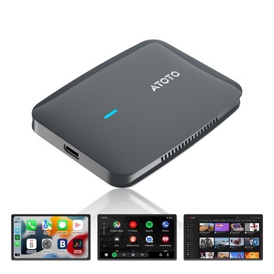 ATOTO CB4 4-in-1 AI Box FindAPPS Multimedia Adapter Wireless CarPlay&Android APP