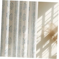 100 Boho Blackout Curtains 84 Inches Long for 52"W x 84"L Pack of 2 Blue