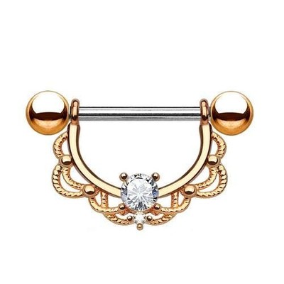 Nipple Piercing Delicate Intimate Piercing Movable Crystal