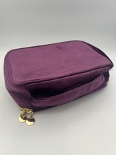 Super Cute Purple Velvet Make-Up Art Carry-All Bag Pouch