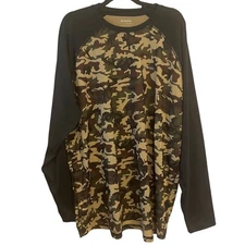 Simms Shirt Lightweight Baselayer Top Long Sleeve Camo Black Mens 3XL NWT