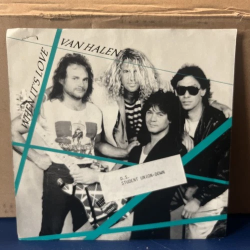 Van Halen When It's Love / Cabo Wabo with Picture Sleeve 7" 45 Warner Bros Vinyl