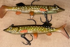 Naturalistic  Pike 2pcs Unused Big Swim Bait 1.4 Oz  5 1/2”