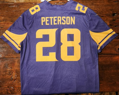 #ad NFL Authentic Adrian Peterson Minnesota Vikings Nike Jersey XXL Color Rush $38.00