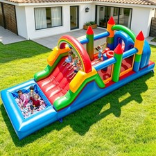 25FT Commercial PVC Inflatable Obstacle Course Bounce House with Blower