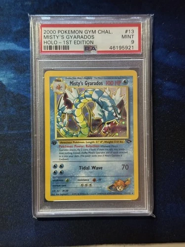 PSA 9 Misty's Gyarados 1st Edition Holo 13/132 Gym Challenge 2000 Pokemon