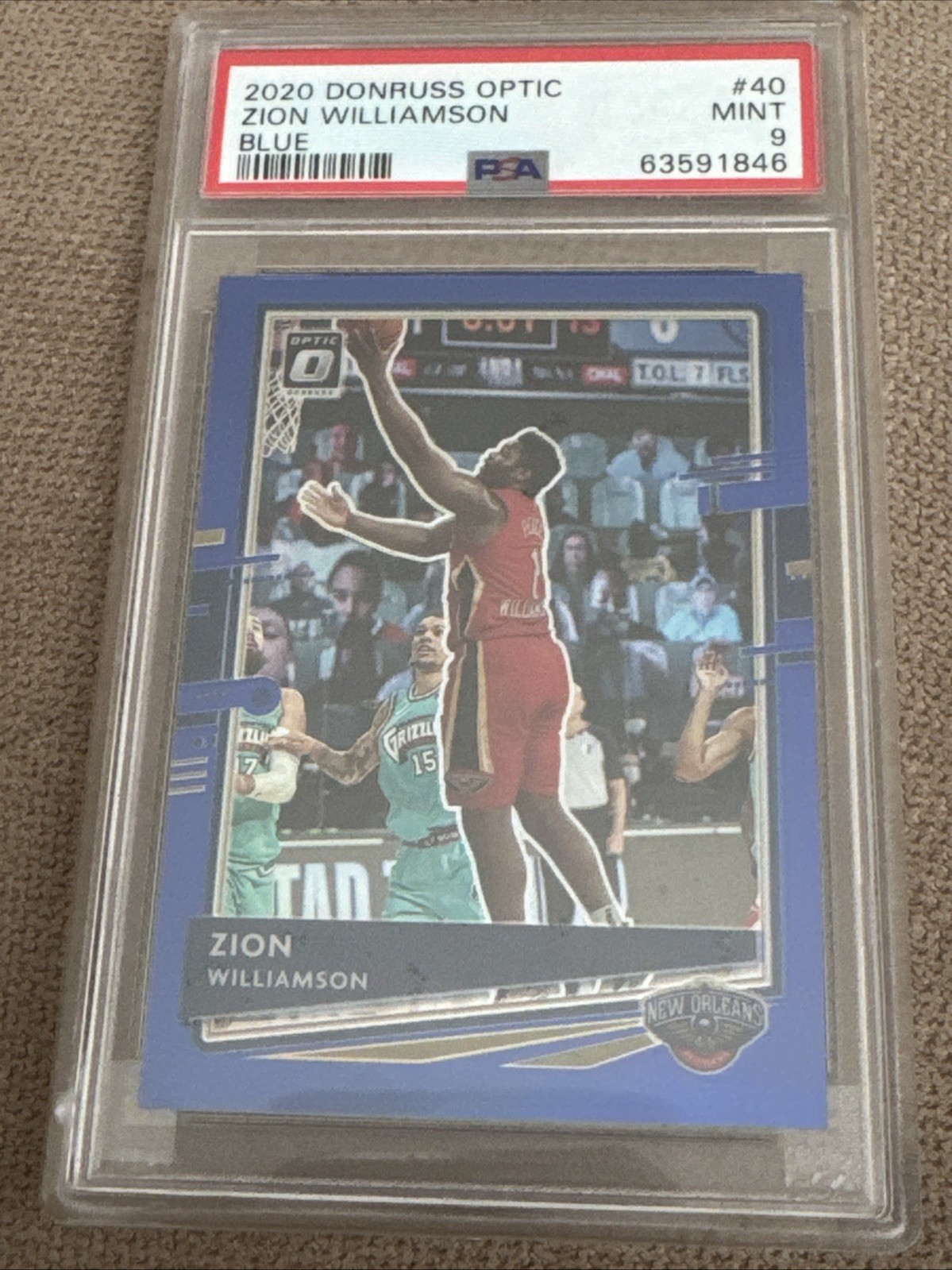 2020-21 Panini Donruss Optic - Zion Williamson #40 Blue Prizm /59