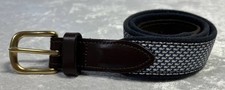 Vineyard Vines Whale Canvas Club Belt Mens Sz 26 Navy Southern Golf Preppy