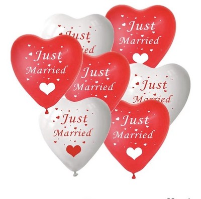 Just Married Ballons Herz Hochzeit Deko 20/50 Stück Luftballons