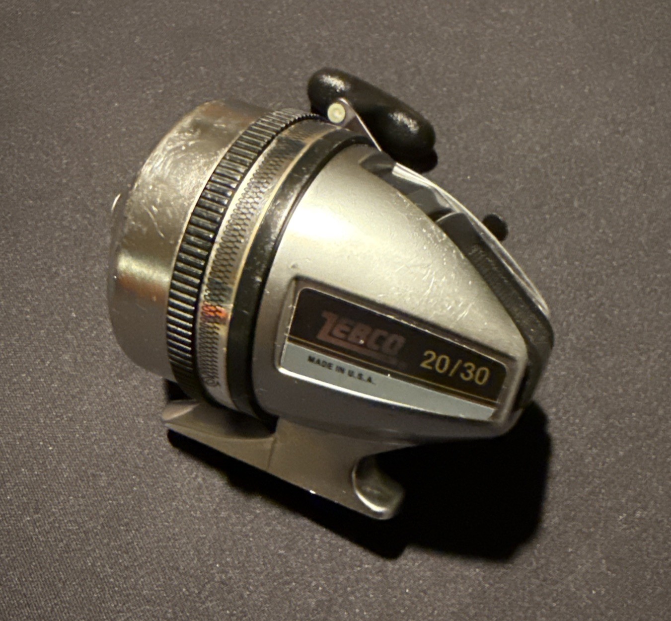 Vintage Zebco 20/30 Spin Cast Chrome Fishing Reel Made in US