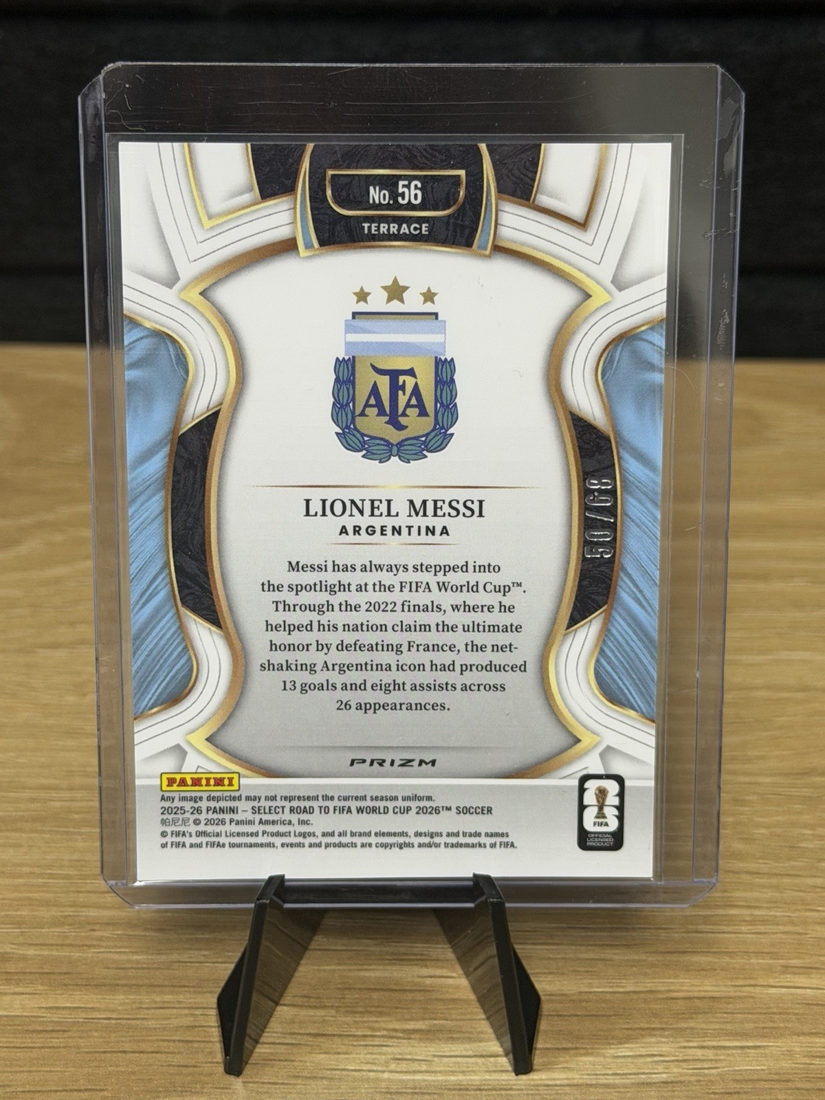Panini Select FIFA 2025-26 Lionel Messi Mezzanine #158 Red Wave Prizm /68 view 2