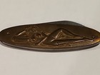 Flying Falcon Brass Nude Lady Lying Down Figural Knife - Metal/Brass Handles... — photo 6
