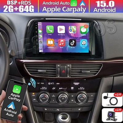 Android 15 Carplay Car Stereo Radio GPS Nav For Mazda 6 GL GJ 2012-2017 High-End