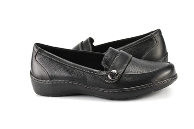 Clarks Gr.39,5 Uk.6 Damen Komfort Ballerinas Slipper Leder Schwarz WIE NEU T 101 - Bild 1 von 4