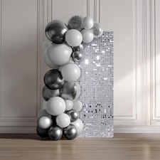 Yescom 12/24 Pcs Shimmer Wall Backdrop Panels Square Sequin Party Decoration