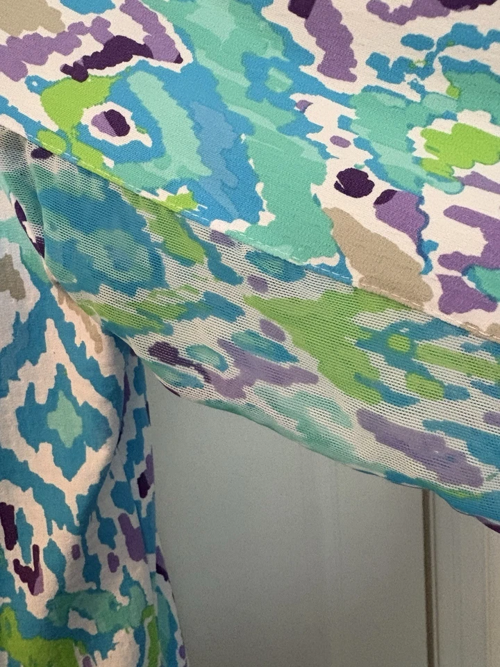 Camisa de golf/tenis Ibkul Tillie jade lavanda manga larga cuello falso talla S para dama Foto 4 de 4