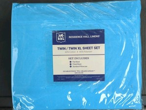Residence Hall Linens Twin/Twin Extra Large Sheet Set Blue New In Package