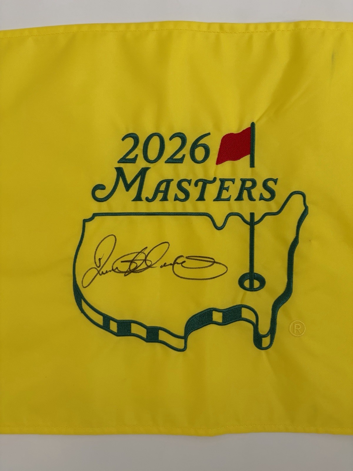 Rory Mcilroy Signed Autographed 2026 Masters Authentic Golf Flag Champ PSA DNA view 2