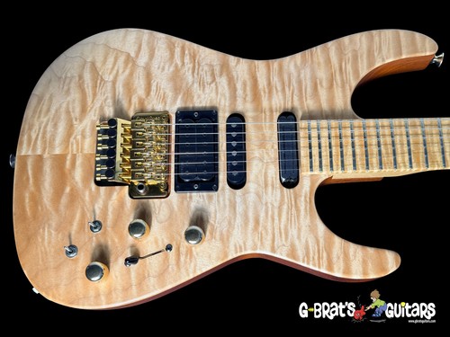 2012  JACKSON CUSTOM PC1 PHIL COLLEN CUSTOM SHOP FLAME TOP w FLOYD ROSE ~NATURAL
