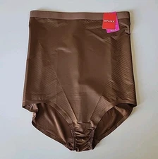 Spanx Thinstincts 2.0 High Waisted Shaping Briefs XL Chestnut Brown Seamless NEW