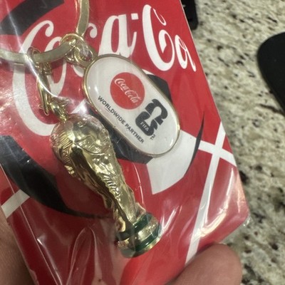 Coca Cola FIFA World Cup Trophy Tour Keychain 2026 NEW Zinc Alloy